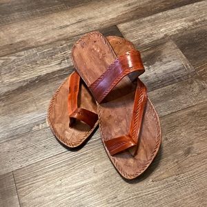 Handmade in Africa Mens sandals fits like a 10